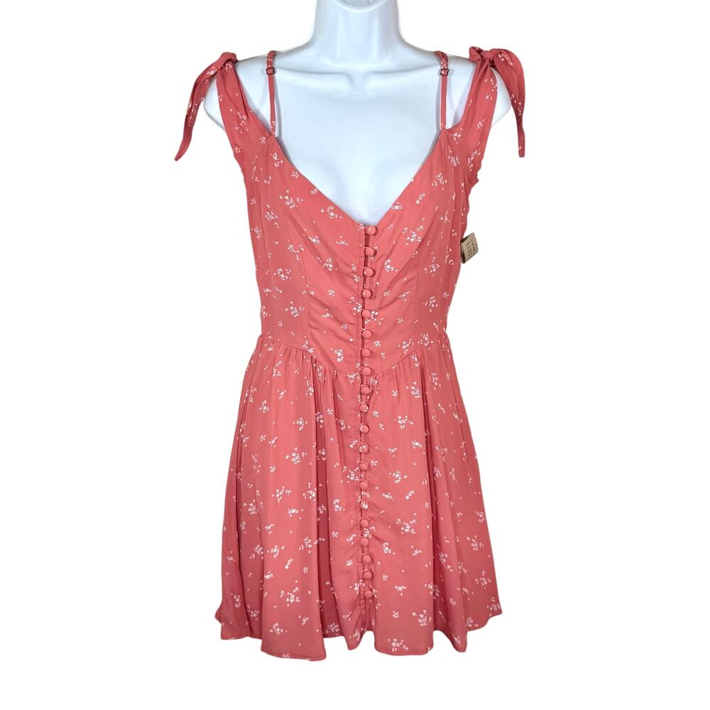 Flynn Skye Strappy Off Shoulder Floral Summer Mini Dress Medium NWT